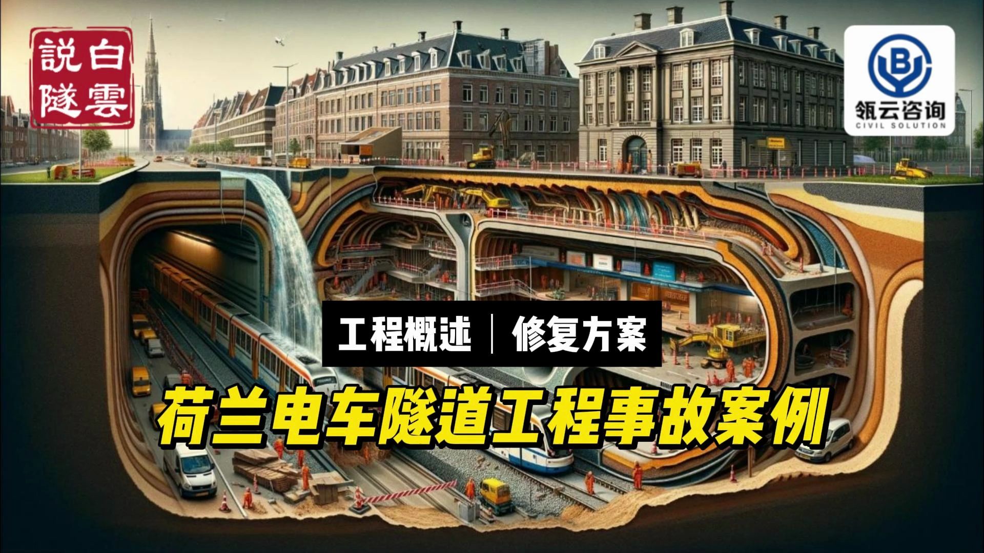 荷兰电车隧道工程事故案例原因分析及修复方案【白云说隧】哔哩哔哩bilibili