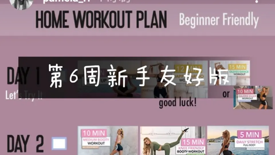 Pamela reif workout discount plan week 6