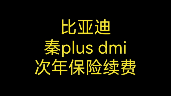 比亚迪秦plus dmi保险续费 秦plusdmi 天津 中国人保财险哔哩哔哩bilibili