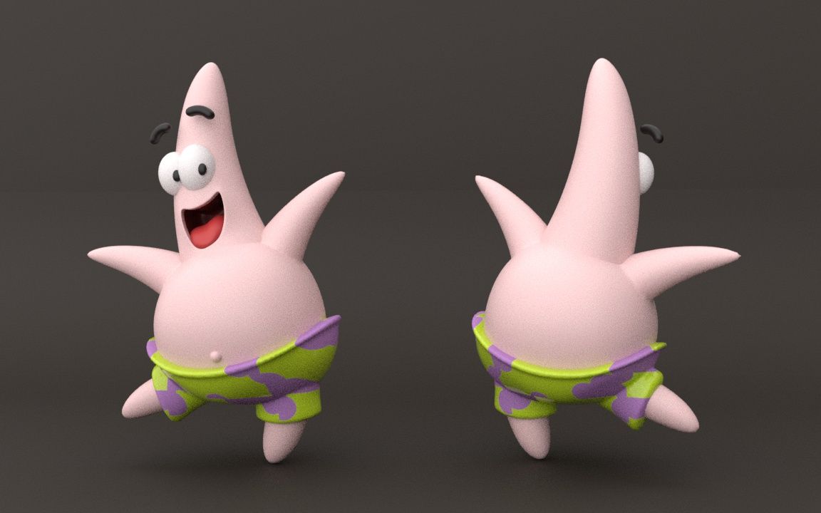 新手学习c4d建模派大星