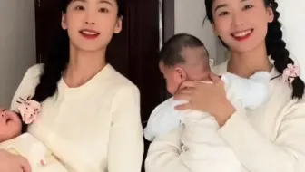 双胞胎姐妹俩约好一起生娃 俩娃相差38天 两人从怀孕、生娃、带娃都相互陪伴