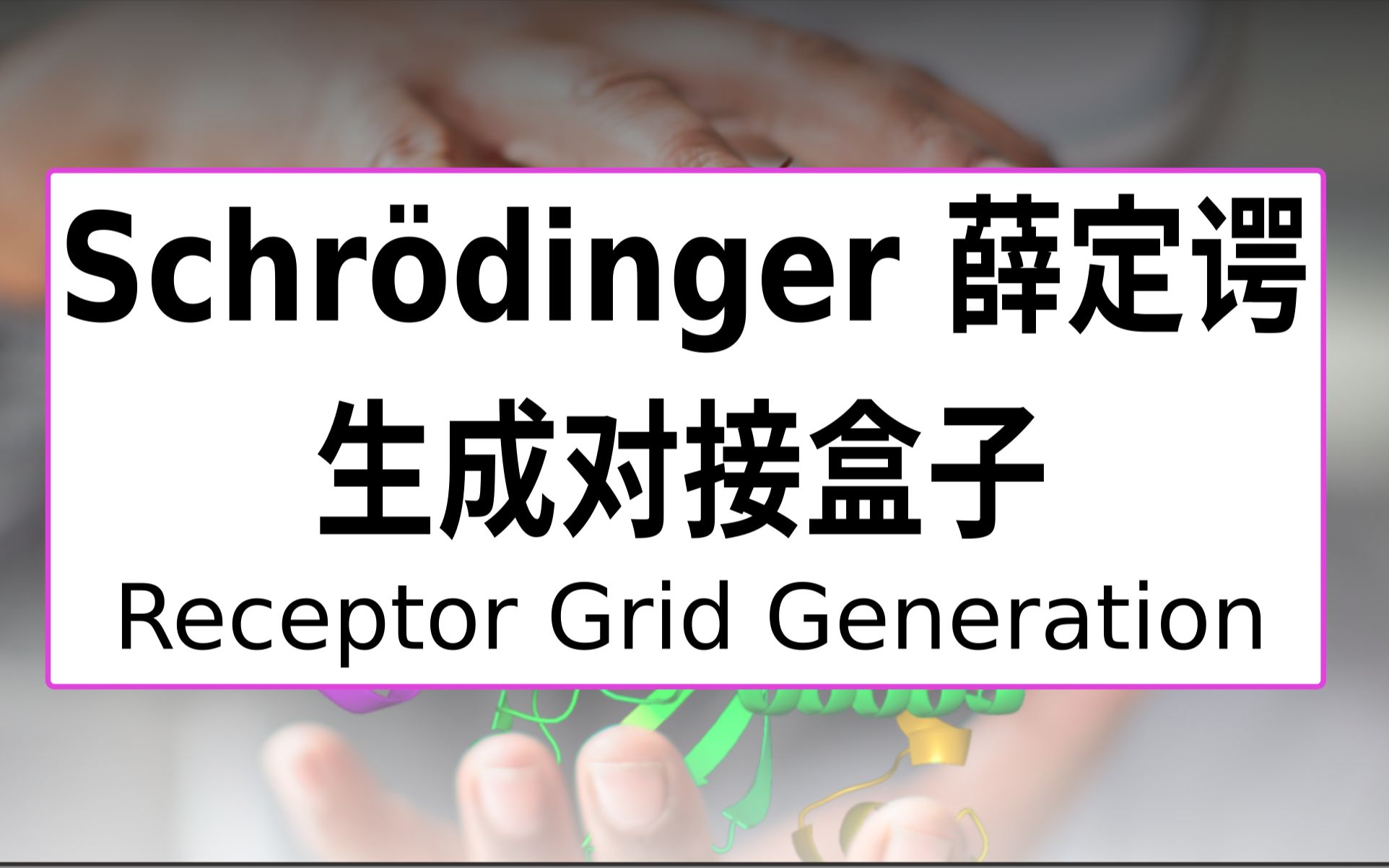 [图]薛定谔-生成对接盒子 | Receptor Grid Generation [2]