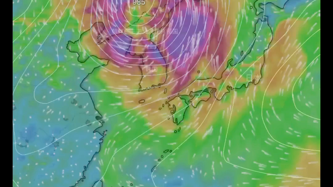 气象软件windy里预测的即将进入东北的台风路径以及下一个台风的路径哔哩哔哩bilibili