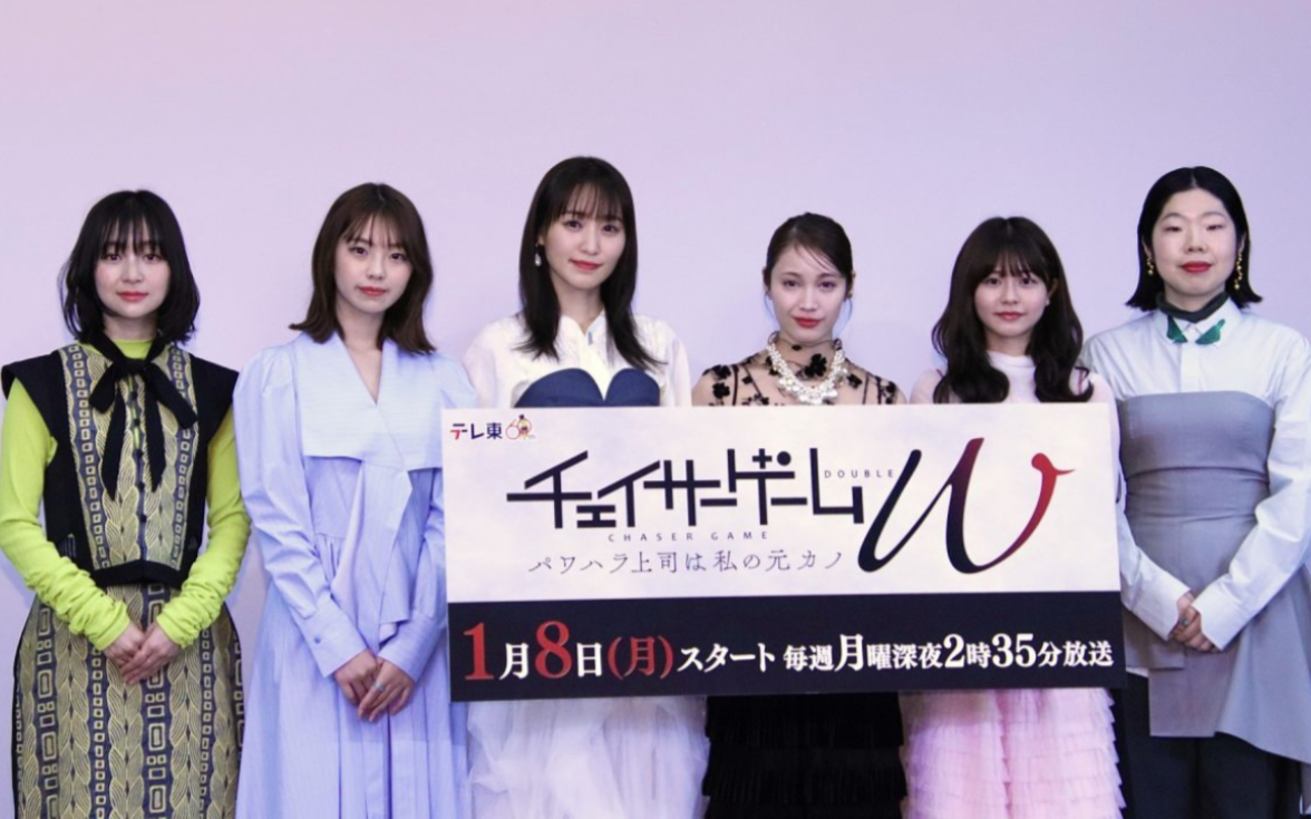 百合剧【追踪者游戏w】记者见面会 菅井友香,中村百合香,椛岛光,菊地