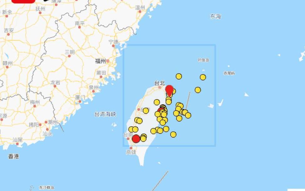 臺灣宜蘭縣海域發生58級地震臺北福州廈門泉州震感強烈