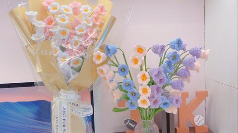 铃兰花束编织教程上集 哔哩哔哩
