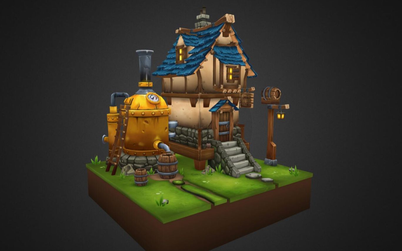 maya简易小场景模型制作