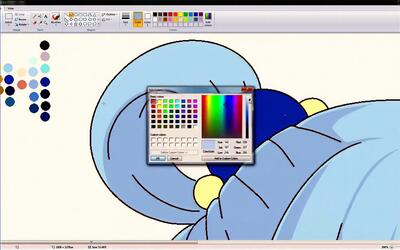 手绘电脑自带画图绘制动漫人物