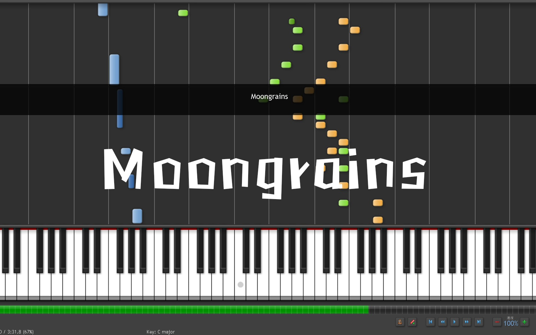 【扒谱】【植物大战僵尸】自制 钢琴三声部高还原 夜晚(moongrains)
