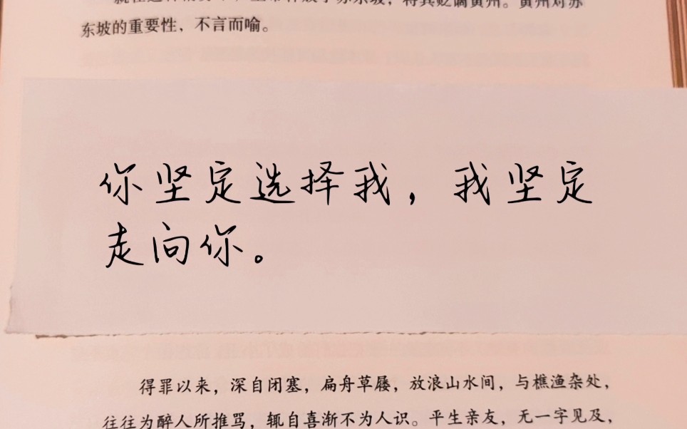 "你坚定选择我,我坚定走向你."温柔而坚定的文案