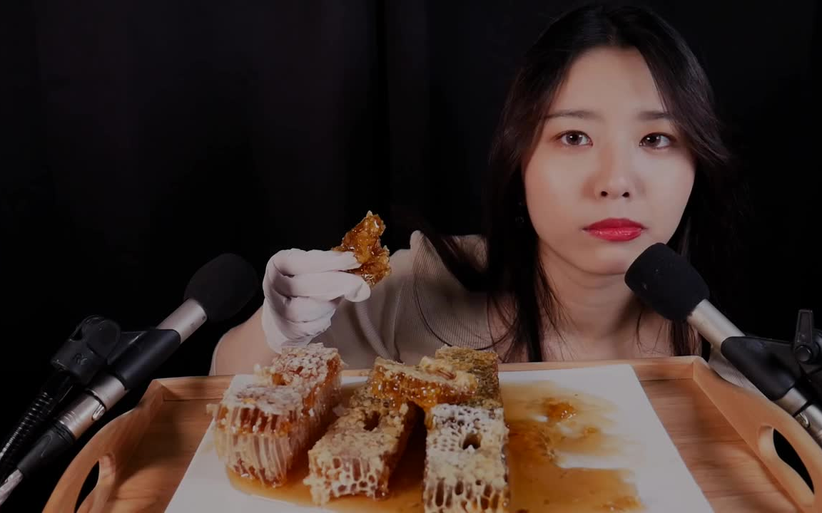 【韩国小姐姐suna asmr】--蜂巢蜜的声音_哔哩哔哩_bilibili