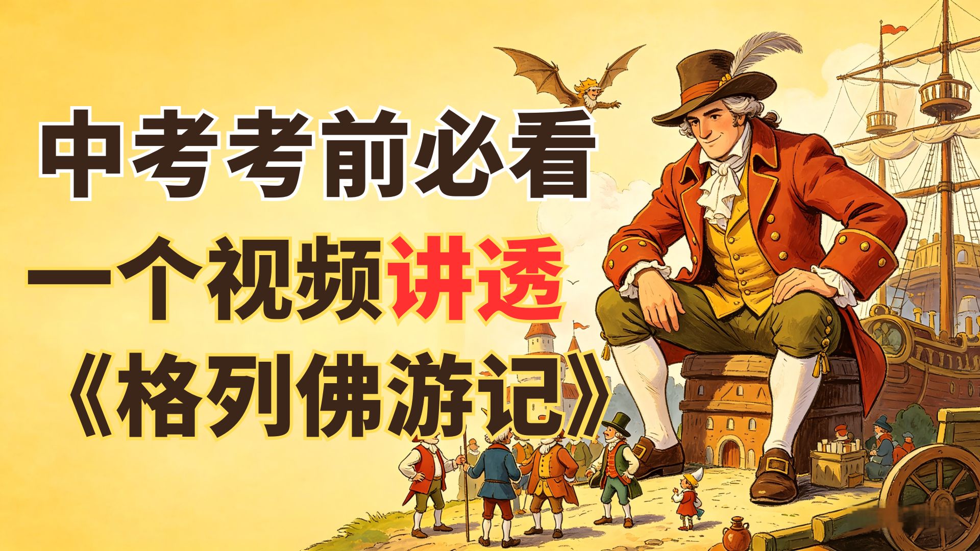 2026中考名著考前必看，一个视频讲透《格列佛游记》