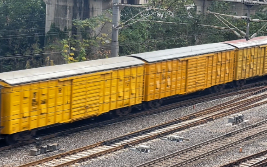 少见的黄色棚车 w6s毒品专用车