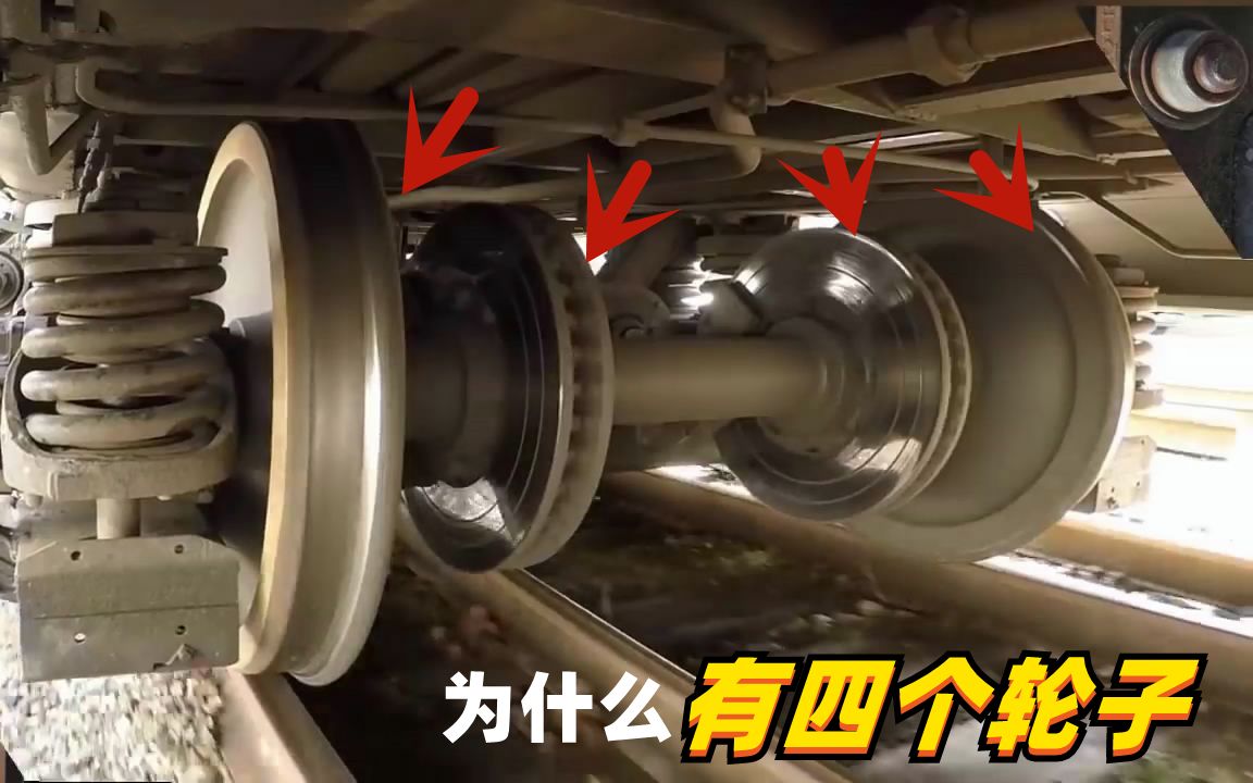 为什么火车一根轴上有四个轮子,另外两个有什么用