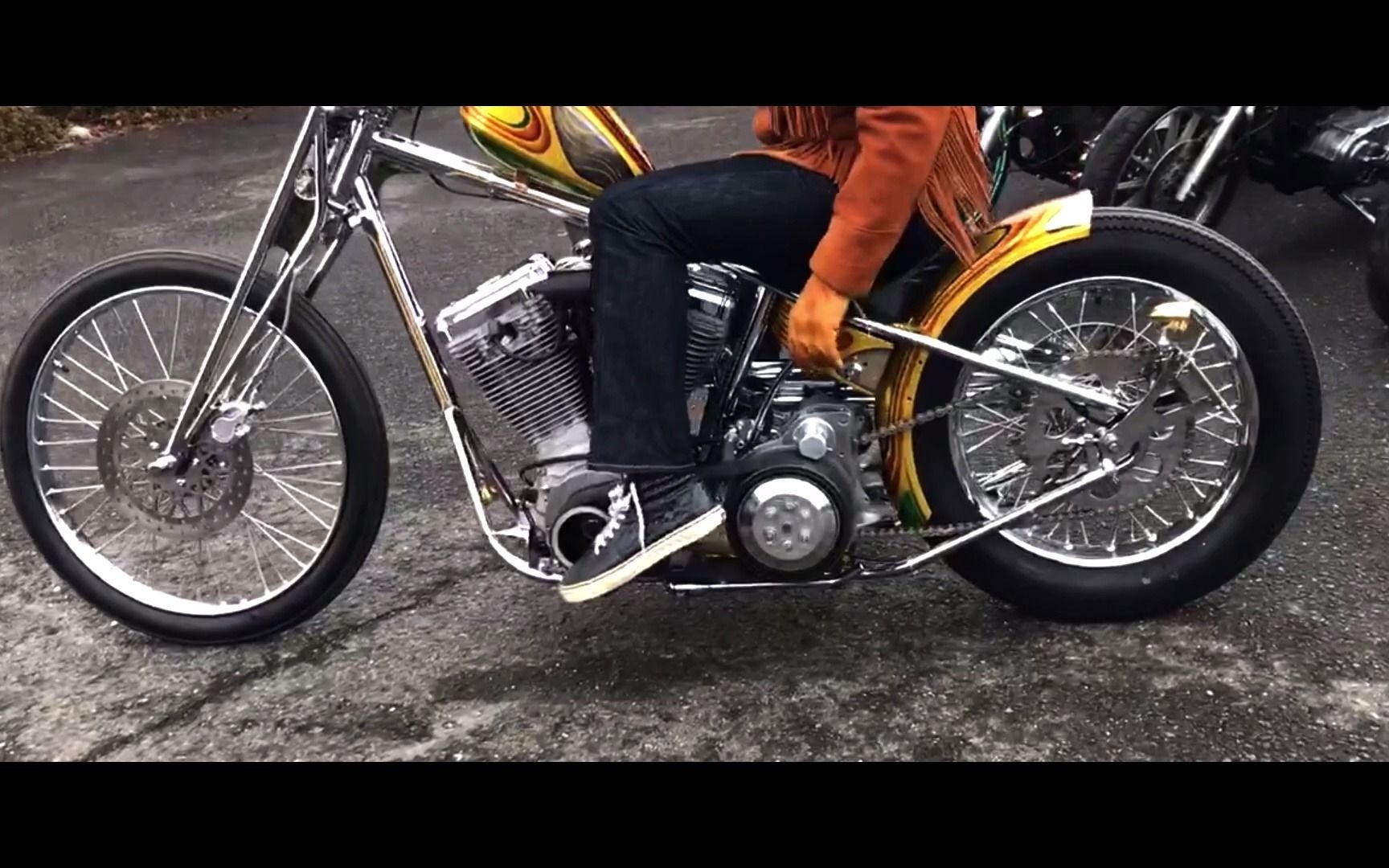 [图]Custom Harley Evo rigid chopper Suicide Clutch & Jockey Shift - build in Japan