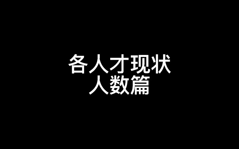 各人才现状——人数篇哔哩哔哩bilibili