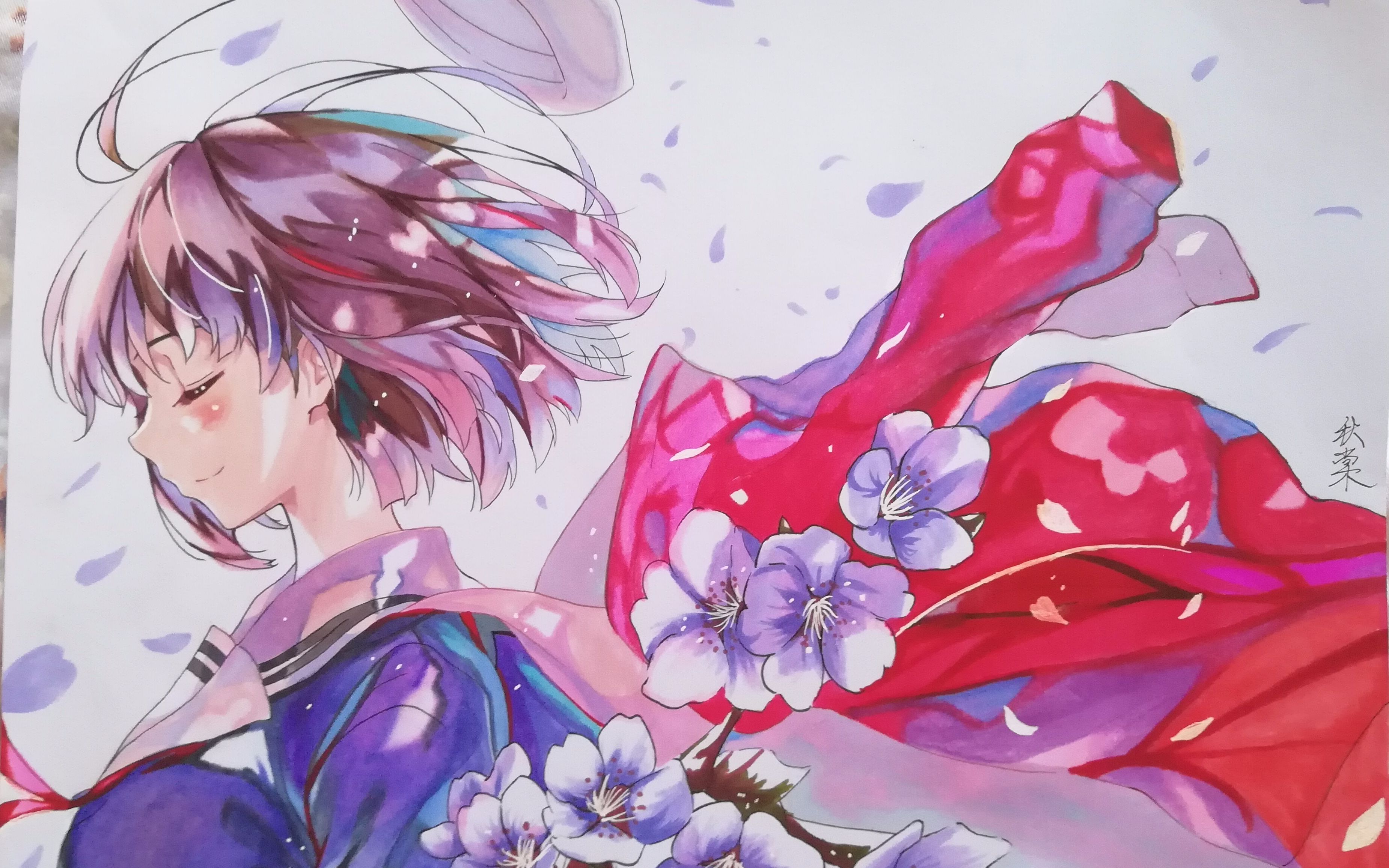 秋棠马克笔樱坡白帽动心弦为惠一生倾城恋