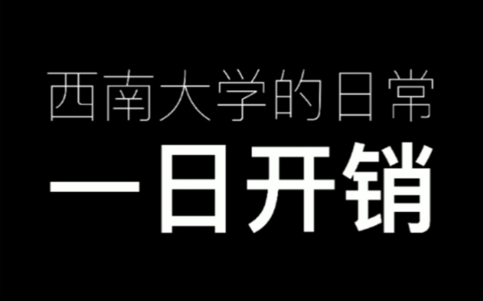 【西南大学的日常】在西大生活的一日开销是多少?哔哩哔哩bilibili