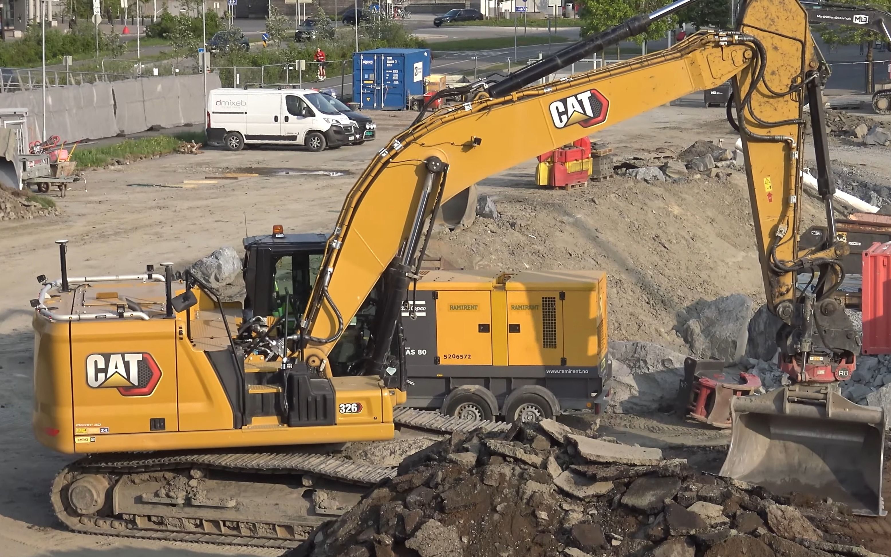 cat 326挖掘機施工作業4k