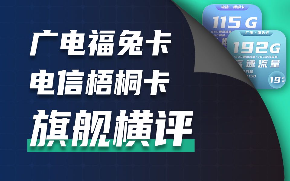 【19元192G福兔卡+19元115G梧桐卡】双流量卡旗舰横评,这次它俩真的来了!哔哩哔哩bilibili