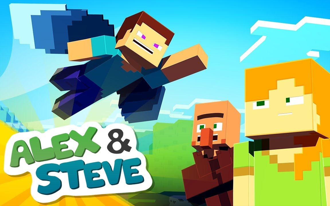 【熟肉/1080p/30fps】steve与alex的欢乐生活之——飞翔的steve