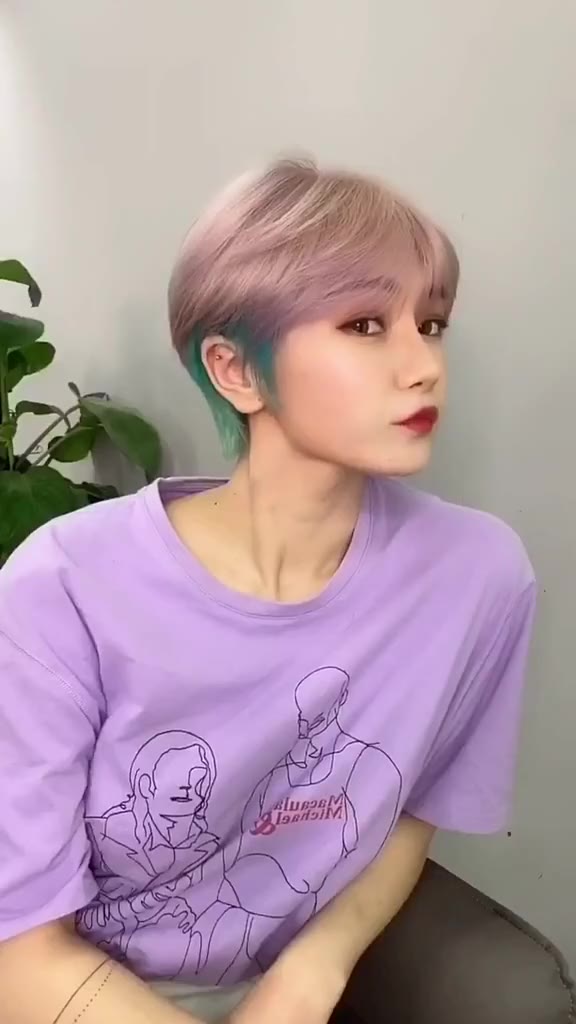 显白发色,短发挂耳染   #感谢家人们的支持  二次元发型