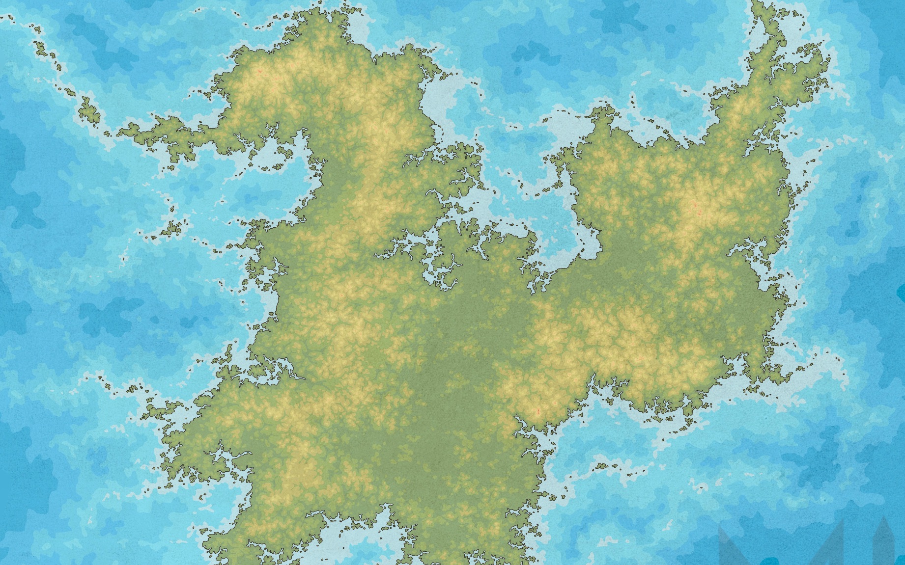 【架空地图】练手作品 奈威尔大陆