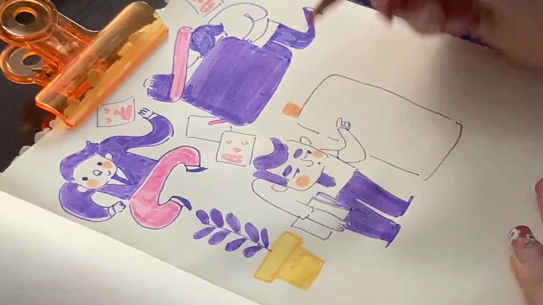 每日一画|解压绘画过程