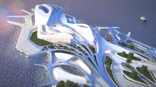 max一个异形建筑的建模和vray渲染教程