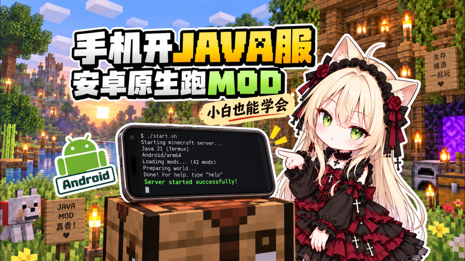 在手机上也能开JAVA版Mod服务器?小白也能轻松当服主