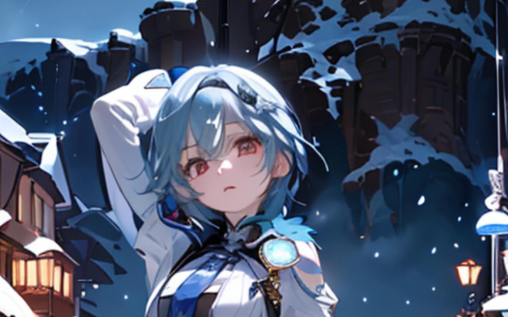 【原神|ai生成|q版】雪山下的优菈