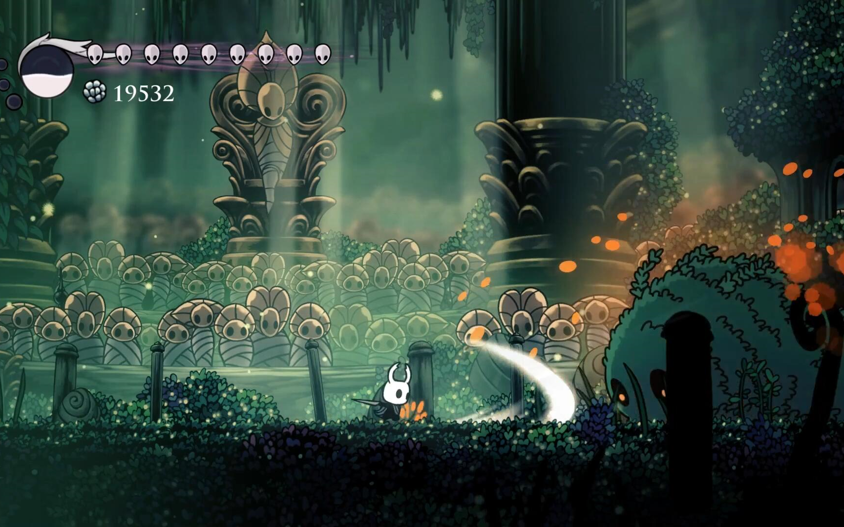 【空洞骑士】把大型苔藓冲锋者按在地上打