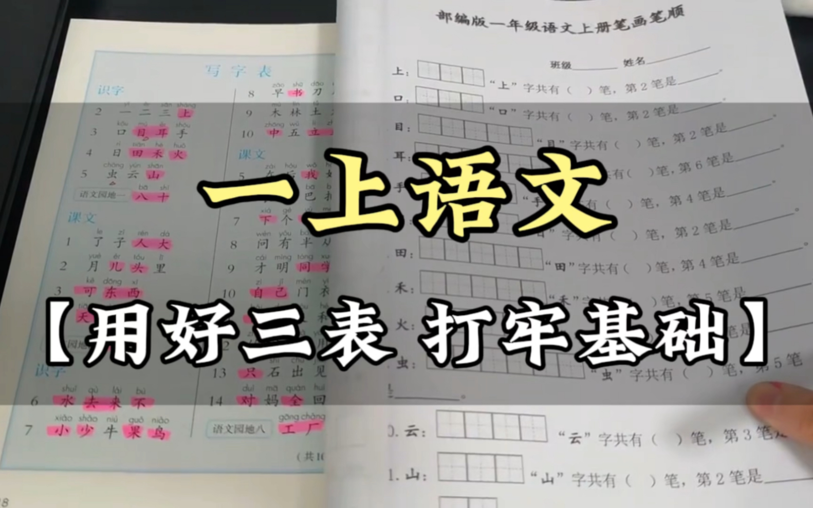 一年级上册语文|用好这三张表,打牢基础太重要啦!哔哩哔哩bilibili