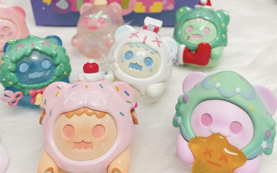 【茗兮akashi】幽灵熊圣诞捣蛋盲盒开箱视频_哔哩哔哩_bilibili