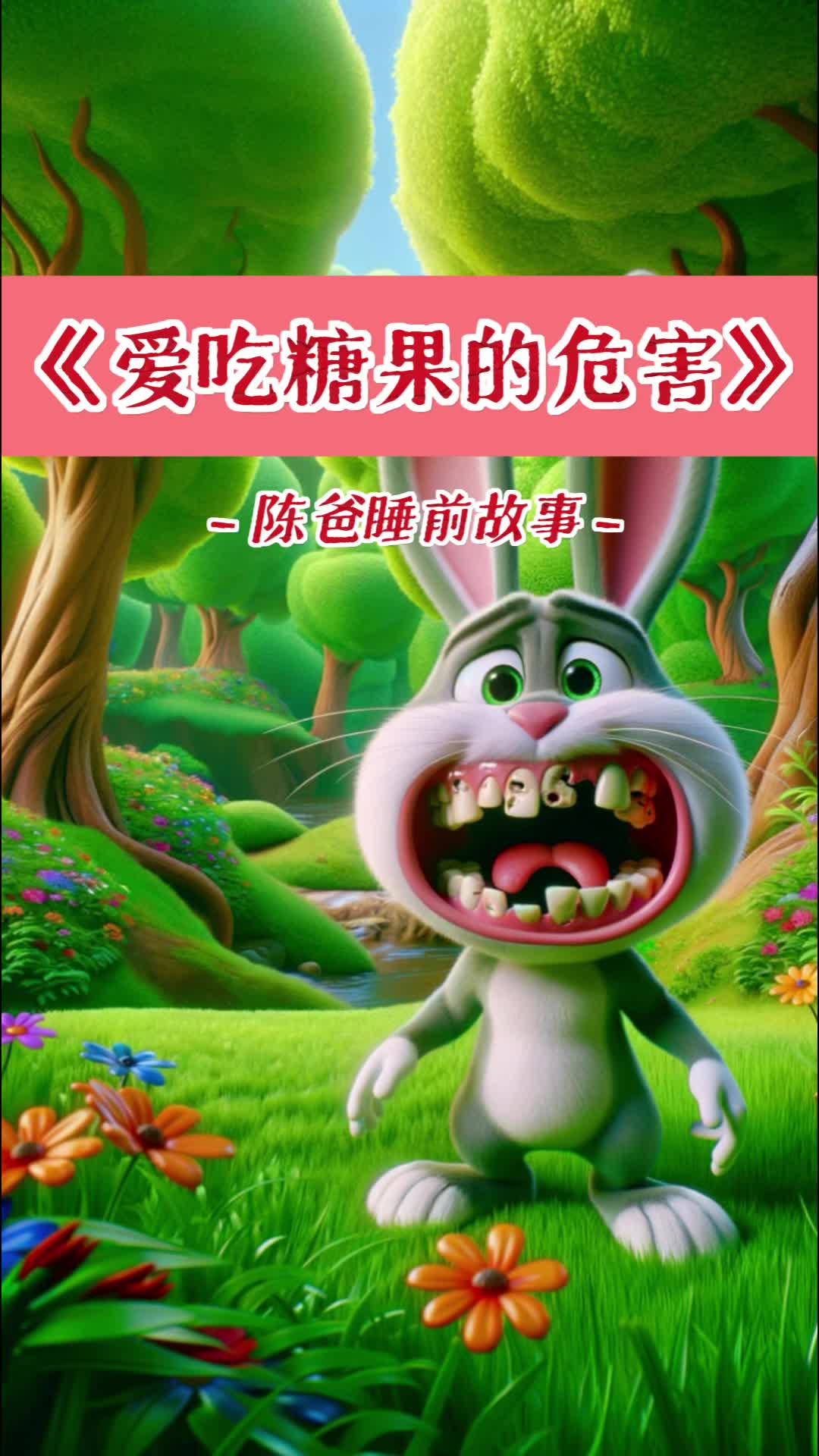 陈爸儿童睡前故事《爱吃糖果的危害》亲子阅读育儿有声绘本