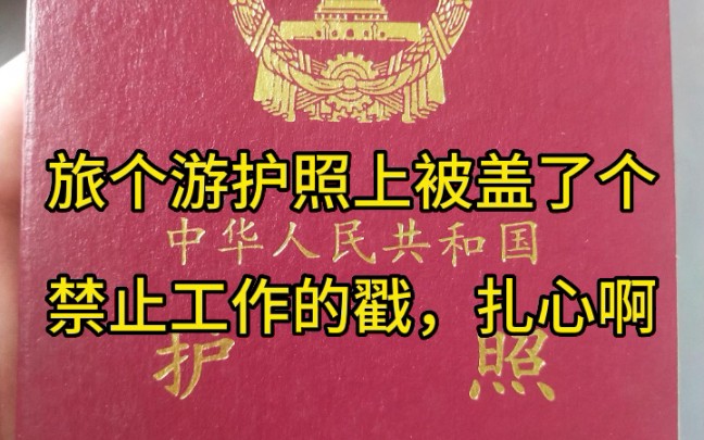旅个游护照上被盖了个禁止工作的戳,扎心啊!2000年的中国旅游护照,有效期普遍只有一年或两年,跟团游有效,那时候出国旅游换外汇还得去指定银行凭护照兑换