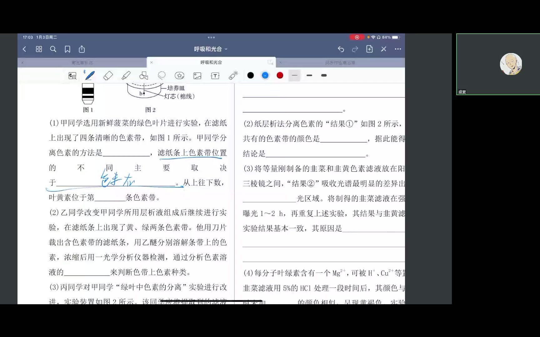 [图]光合作用第一课时习题＋光合作用过程