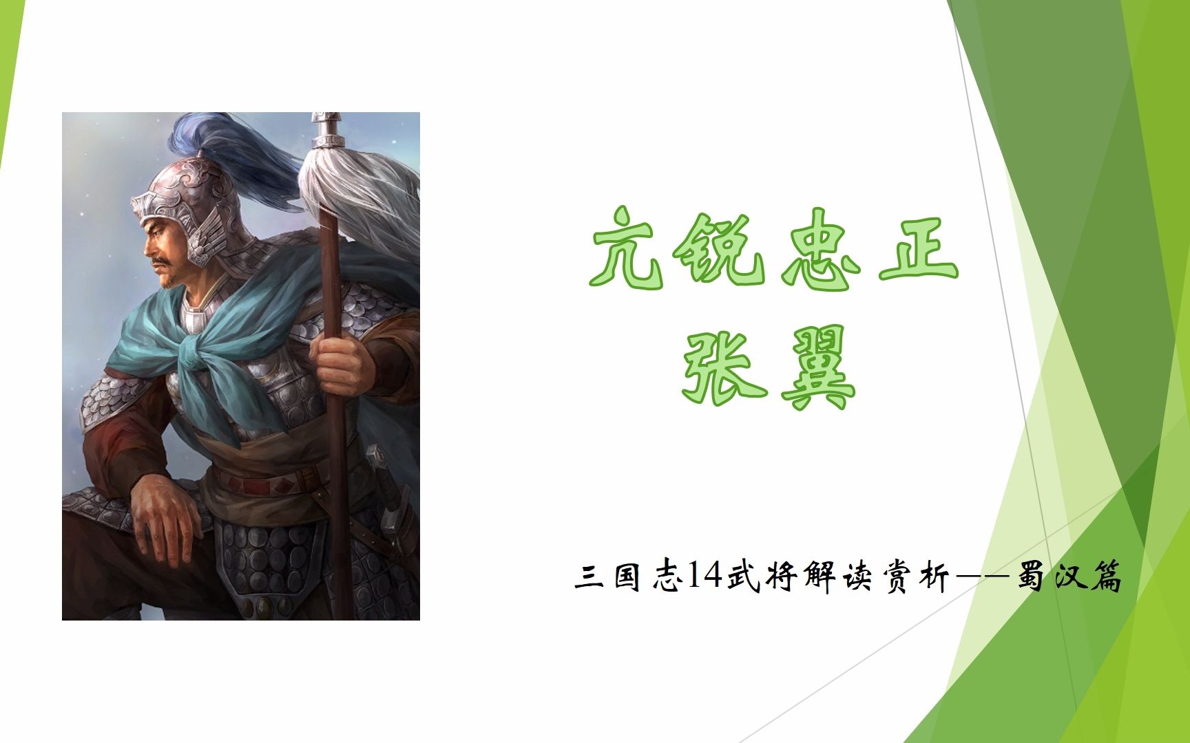 三国志14武将介绍:亢锐忠正——张翼哔哩哔哩bilibili三国志