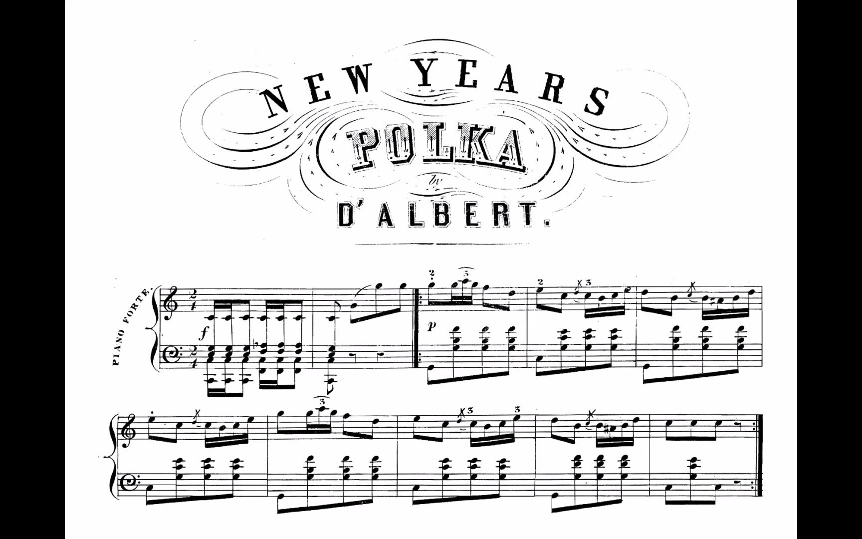 [图]【钢琴】查尔斯·达伯特 - 新年波尔卡 Charles d'Albert - New Year's Polka