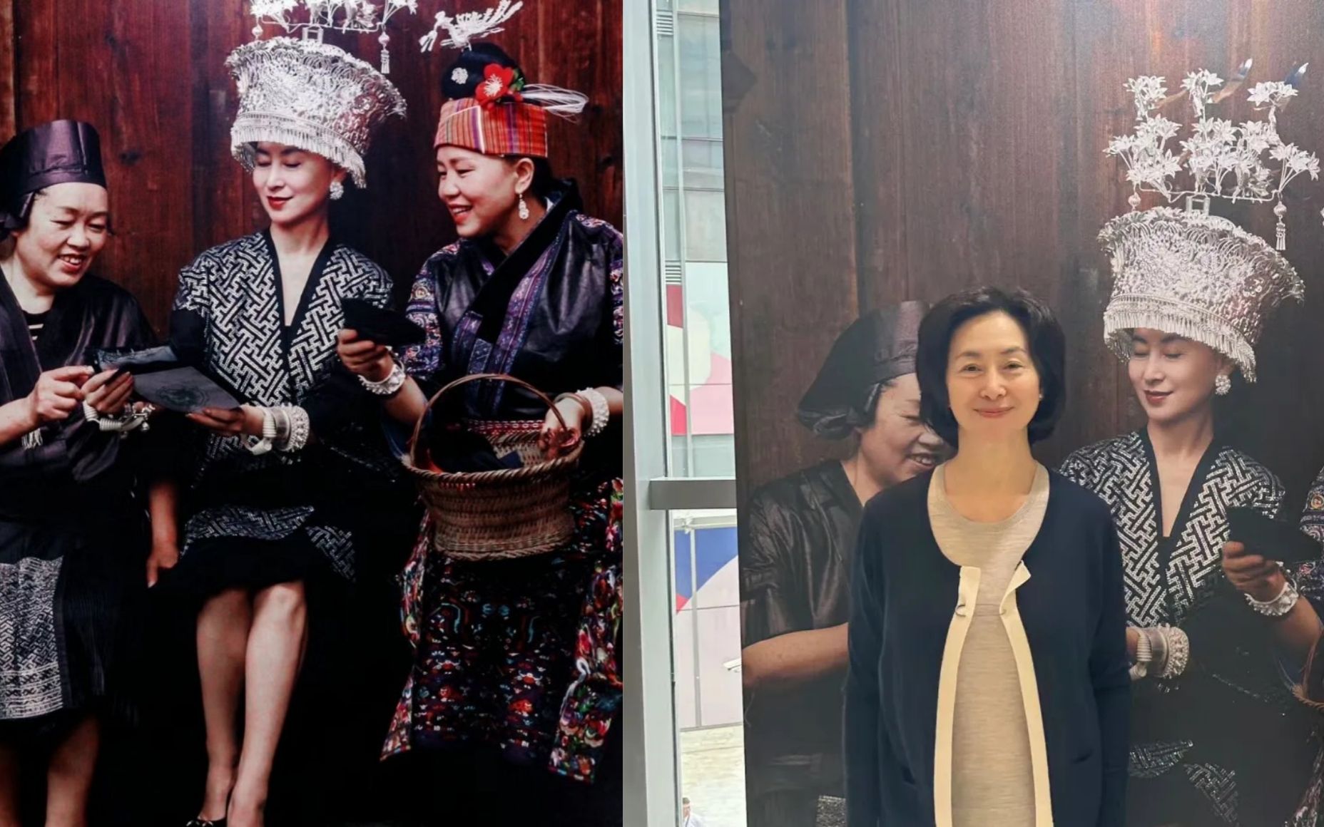 何超琼61岁体态太绝了!苗族服饰写真气质太惊艳,魅力不减当年