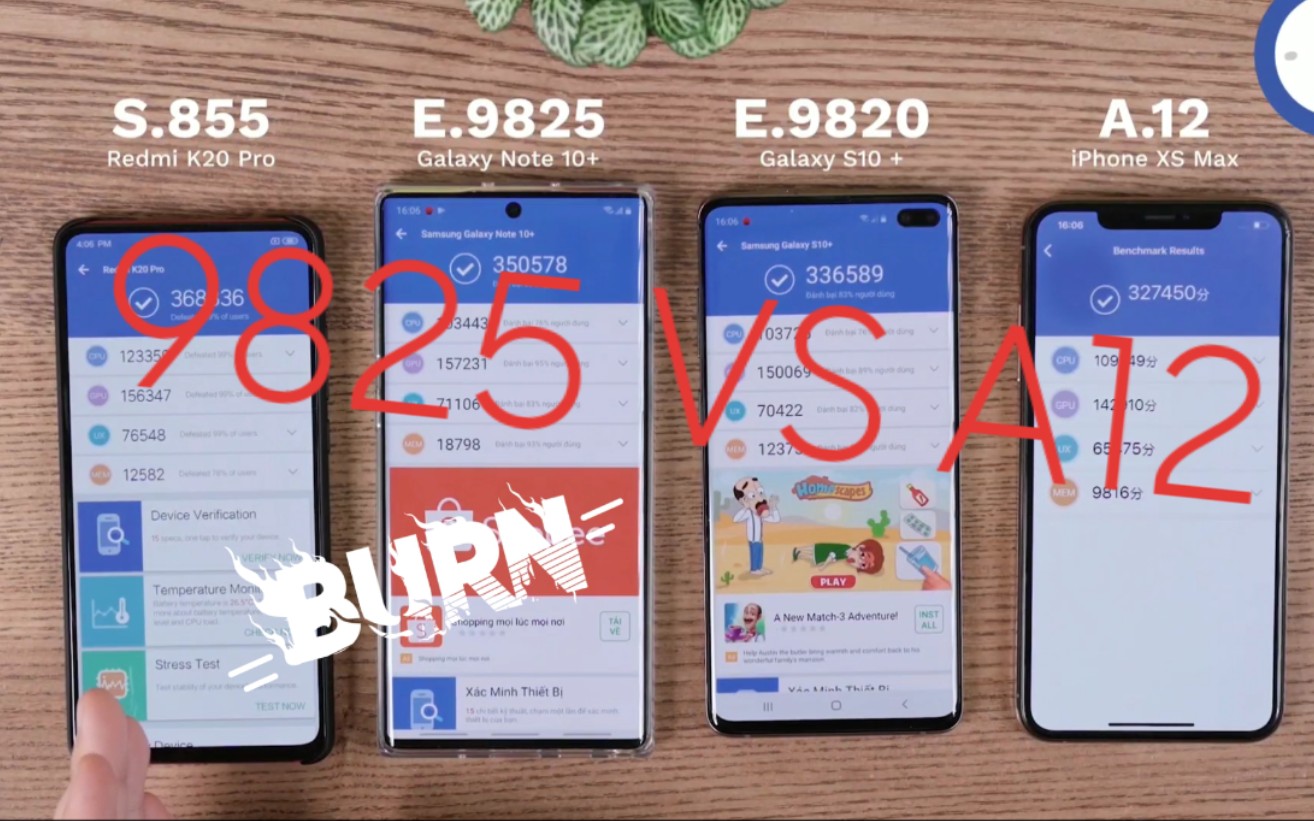 【搬运】三星exynos 9825和苹果a12对比视频,note10和iphone xs max