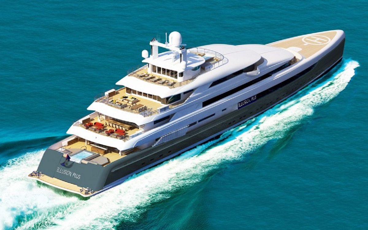 45亿美元的超级游艇"幻想"号(illusion plus)在摩纳哥游艇展亮相,自豪
