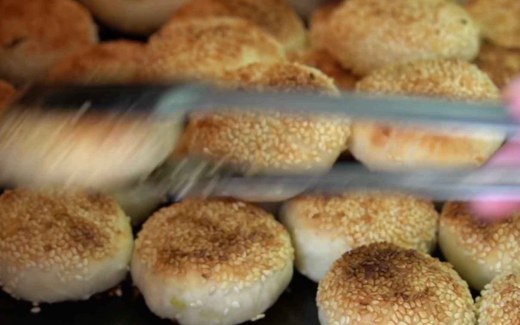 炭烤烧饼台湾街头美食