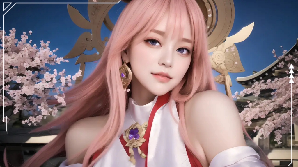 ai真人cosplay原神八重神子