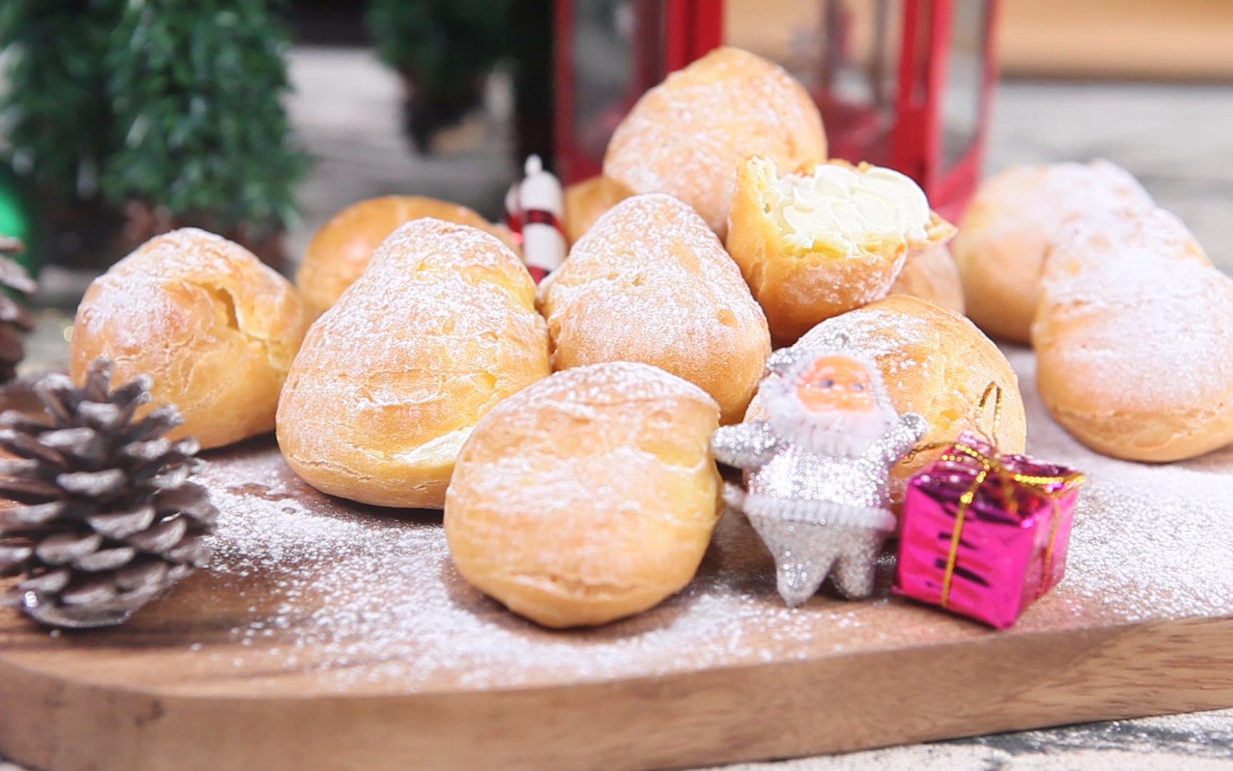 diy圣诞礼物,松脆饱满小泡芙,一口一个好吃到爆!