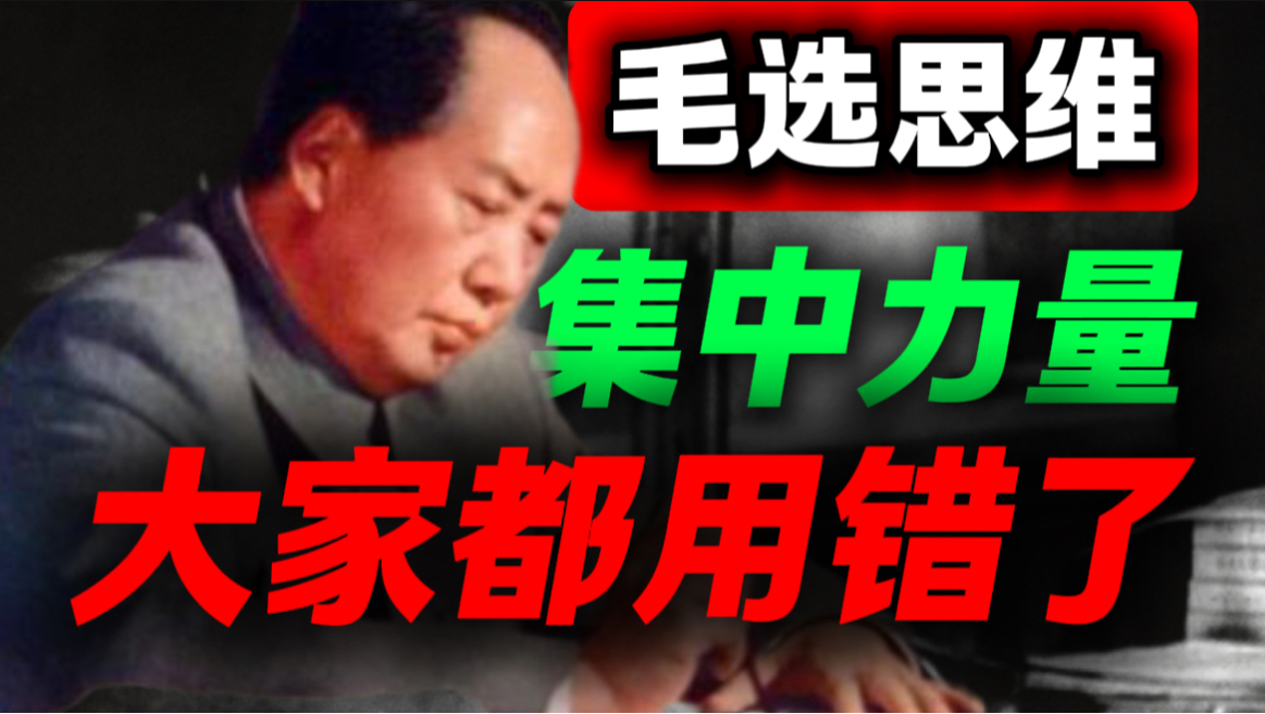 盲目集中资源，正在毁掉你的人生，99% 的人理解错了｜第64期｜毛选解读｜毛选思维