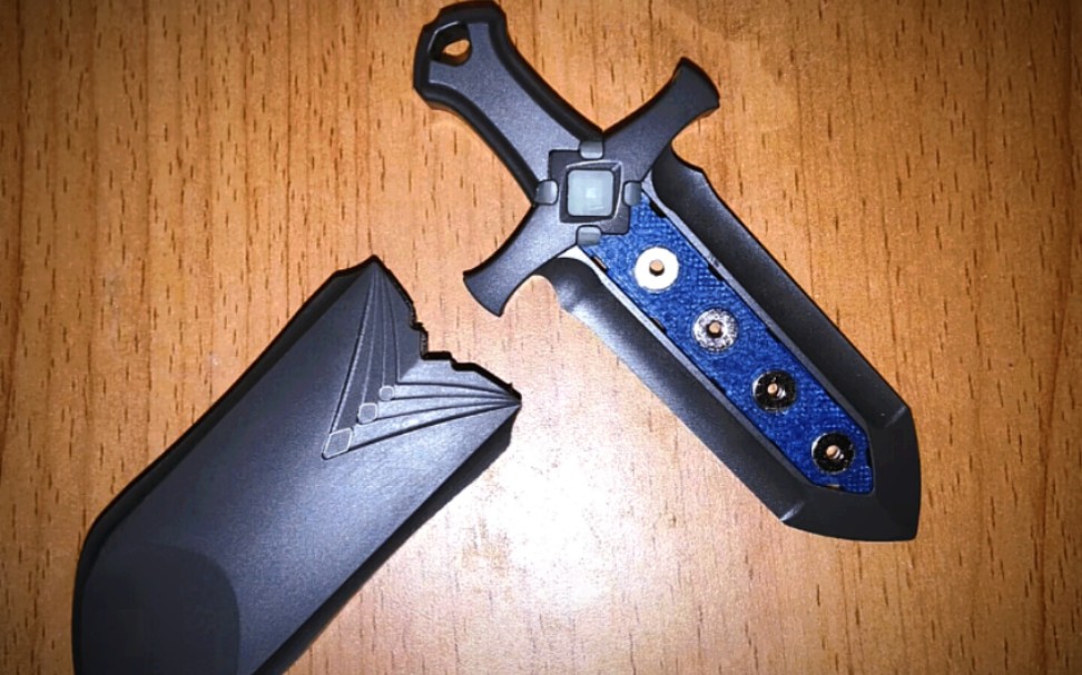 钛合金湖中剑 做了个石洗黑