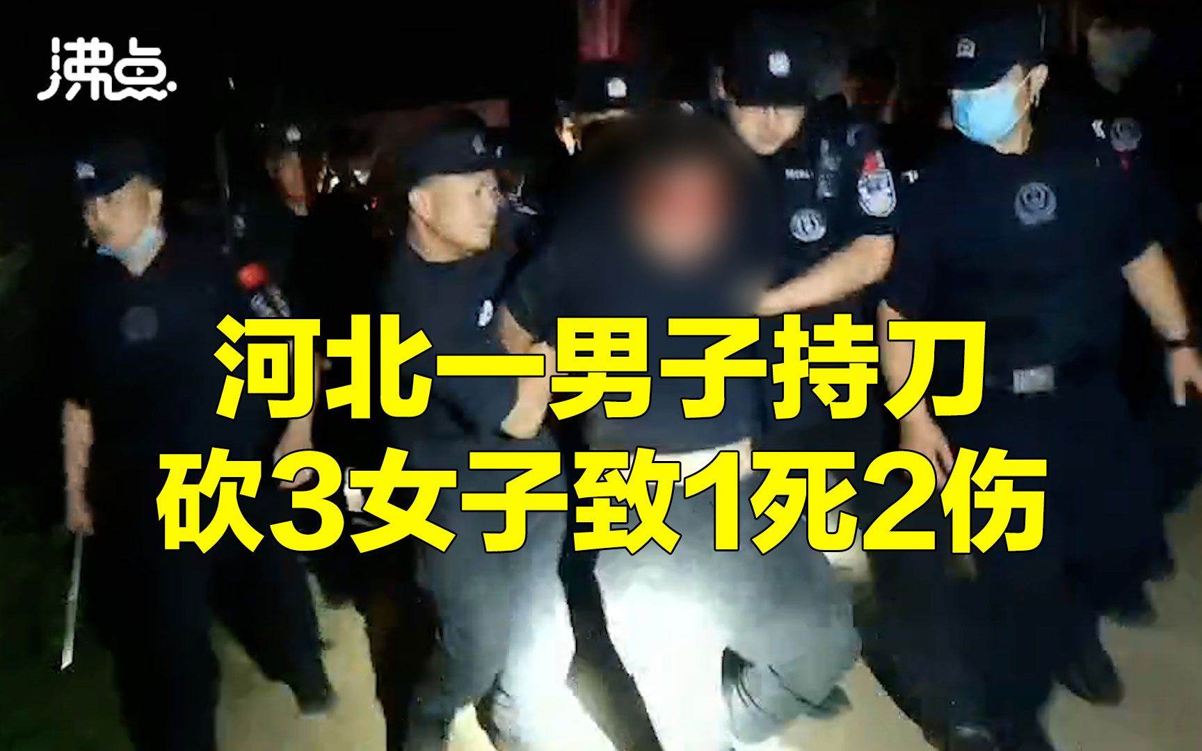 河北曲阳一男子持刀砍杀3名女子致1死2伤 警方抓捕画面曝光哔哩哔哩bilibili