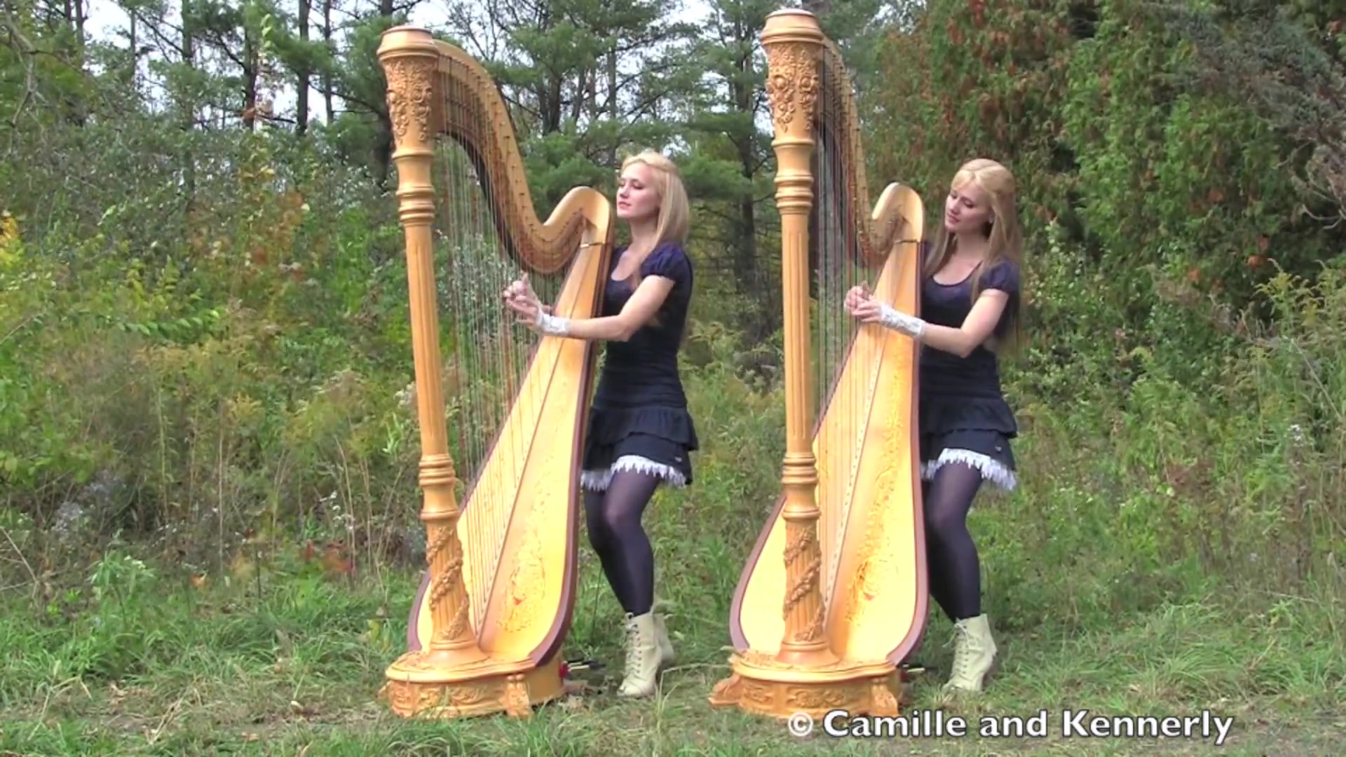 [图]Harp Twins Camille & Kennerly - Green Sleeves