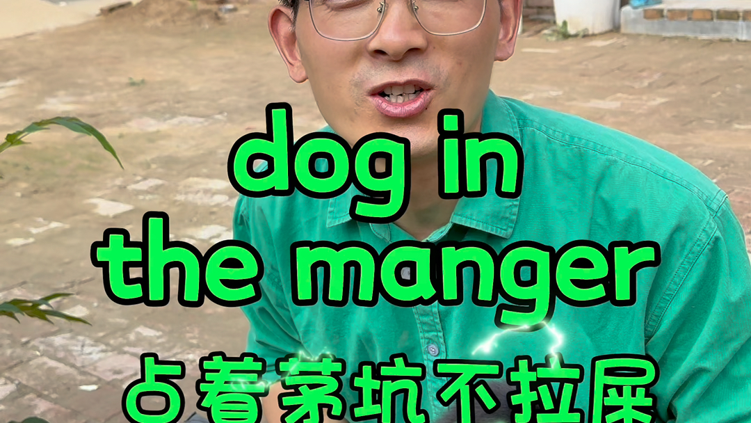 dog in the manger【占着茅坑不拉屎】狗占马槽hangdog look【愁眉苦脸的】挂着一副狗脸哔哩哔哩bilibili